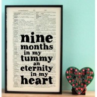 'Nine Months in My Tummy...' - Pregnancy Wall Art Gift