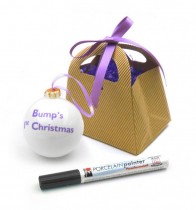 MumStuff - Bump's First Christmas Bauble PLUS Porcelain Pen