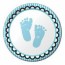 Sweet Baby Feet Blue - Babyshower Lunch Plates