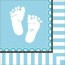 Sweet Baby Feet Blue - Baby Shower Napkins