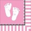 Sweet Baby Feet Pink - Baby Shower Napkins
